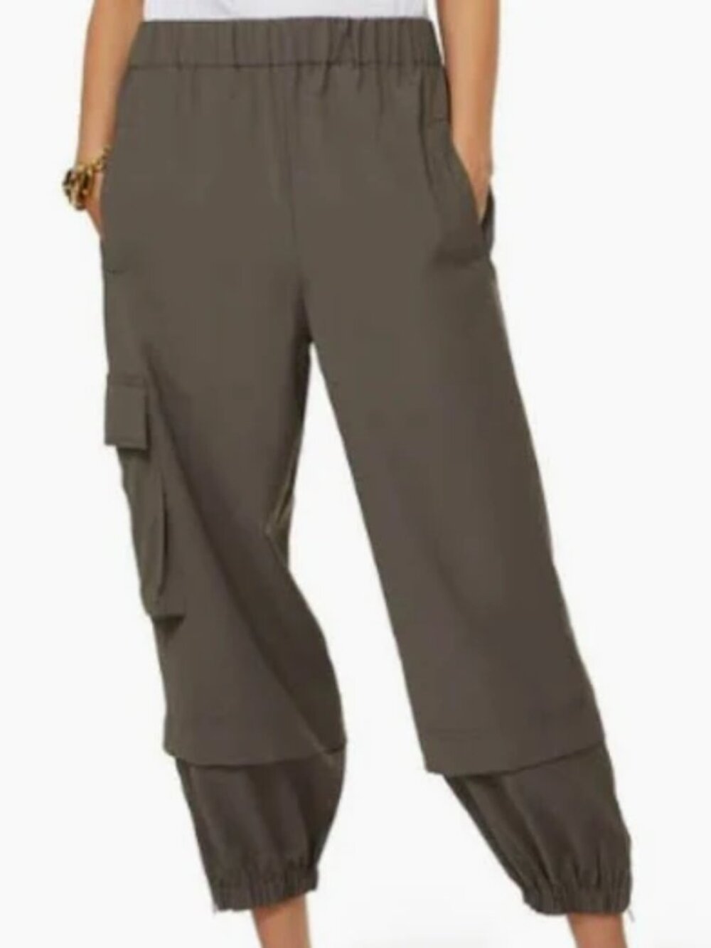 Tibi Tropical Wool Pull On Wilt Jogger Regular length, dark stone, XXS